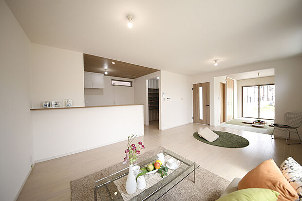 リビング
リビングに専用のクローゼットを配置することで、お片付け習慣が身に付きやすく、いつでもすっきり整頓できます。突然のお客様にも慌てることなく、心にゆとりをもった暮らしを実現できます。