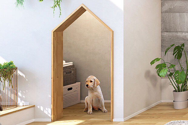 【【おこもり感を味わえるヌック】】子どもの遊びや秘密基地として利用したり、ペットスペースとしても活用できる「ヌック」。リビングのそばにあるので安心して過ごせます。※号棟により採用状況が異なります。