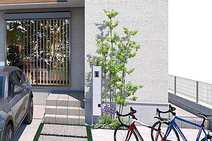 【住まいのアクセントとなる緑豊かな植栽】
