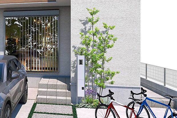 【【住まいのアクセントとなる緑豊かな植栽】】道行く人たちの心を和ませてくれる植栽を街にデザインしました。木々を植樹し鮮やかに街を彩っています。※号棟により採用状況が異なります。