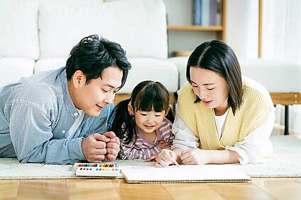 【ワイドリビングでの過ごし方】