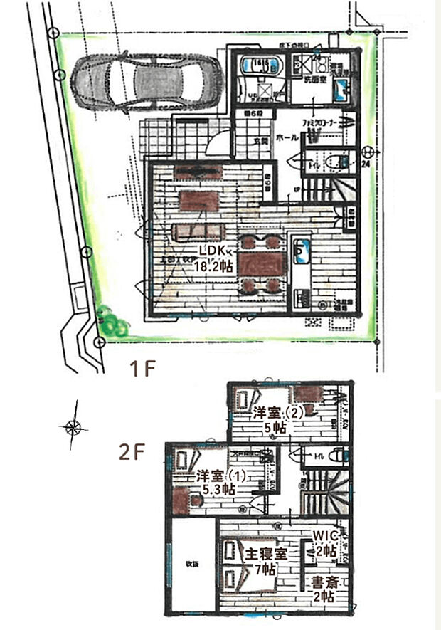 【B号地】吹抜けがある明るい建売住宅（B号地）