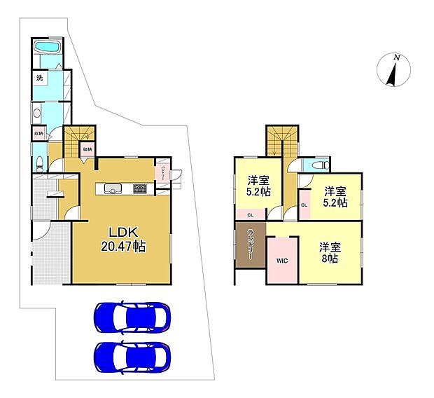 【5号地モデルハウスプラン】3LDK 延床面積110.76m2(約33.50坪)