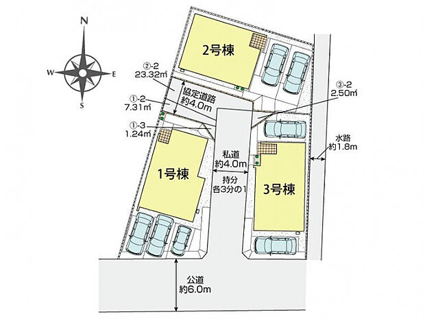 川越市今成2丁目3棟 区画図