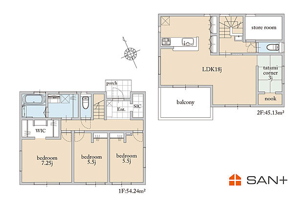 【参考間取り】2Fリビングプラン