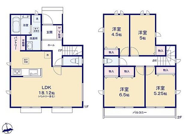 (A号棟)、価格5390万円、4LDK、土地面積120.04m2、建物面積92.74m2