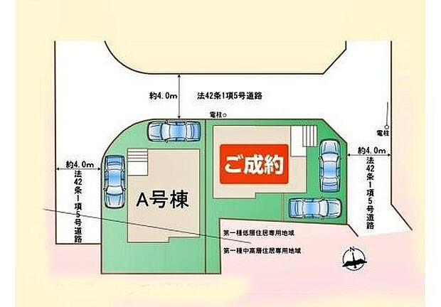 開放感ある角地のお住まい☆前面道路は車通りが少ないため、駐車の際にも慌てることがなく安心です♪