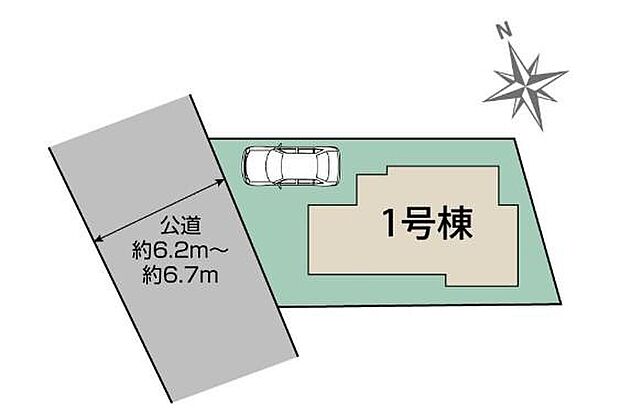 前道が6mあるので、車庫入れが苦手な方でも安心して入れられます♪