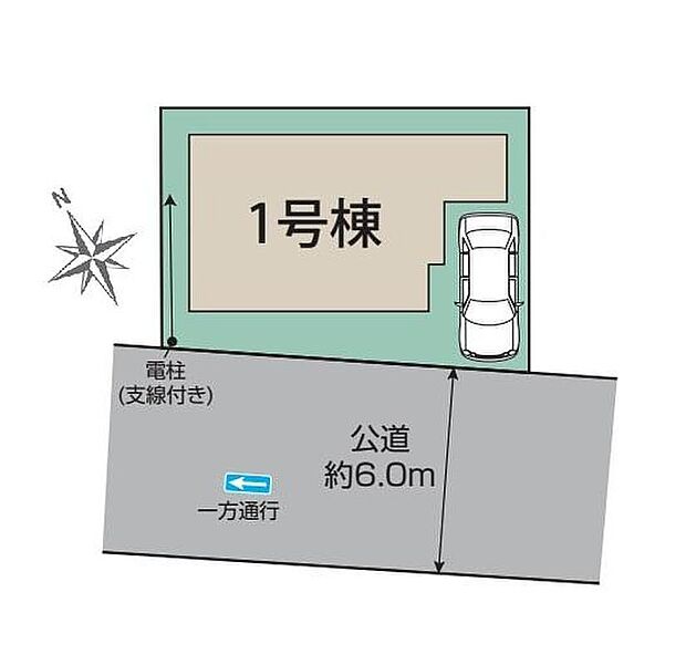 周辺に高い建物が無く、空が広く大きく感じられます。前面の道路はゆとりのある広さなのでお車の駐車もスムーズ♪