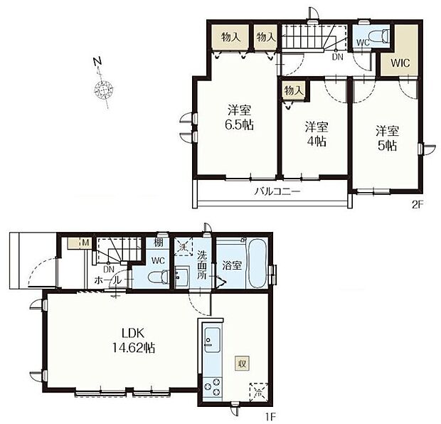 (A号棟)、価格6190万円、3LDK、土地面積91.67m2、建物面積73.28m2