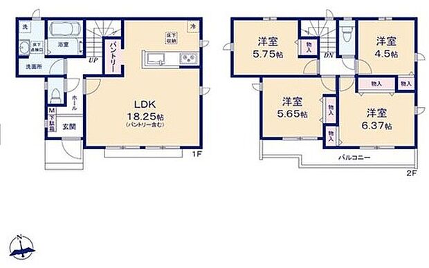 (A号棟)、価格5690万円、4LDK、土地面積120.09m2、建物面積94.7m2対面式キッチンからは、リビングにいるご家族の様子が一目で分かります。小さいお子様がいても安心です。
