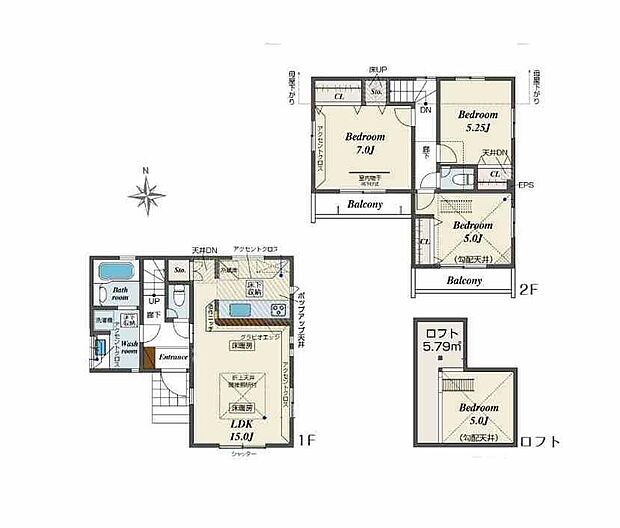 (1号棟)、価格6480万円、3LDK、土地面積99.48m2、建物面積79.48m2