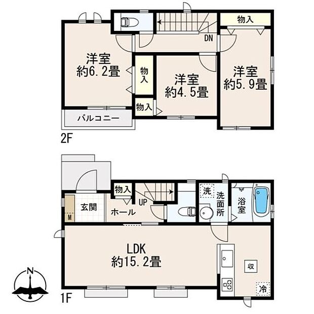 (B号棟)、価格4990万円、3LDK、土地面積102.69m2、建物面積79.59m2