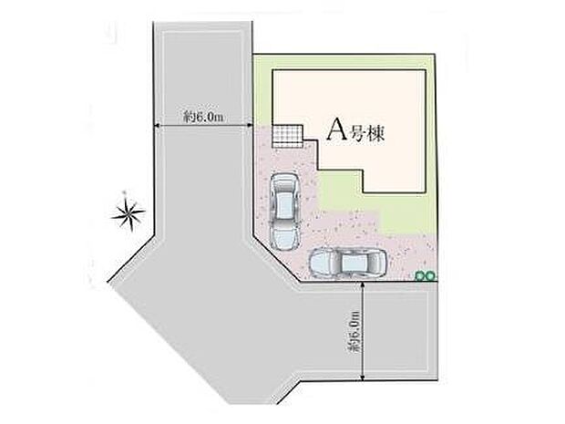 道幅の広い角地なので明るく開放感に溢れた好立地です！お車の出し入れもラクラク♪カースペース２台分ございますので、家族分の自転車を駐輪したり、来客用の駐車スペースとしてもお使いいただけます。