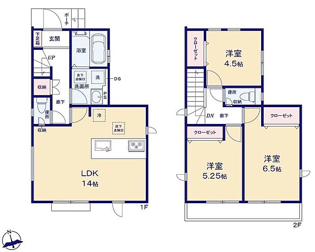 【3LDK】対面式キッチンからは、リビングにいるご家族の様子が一目で分かります。小さいお子様がいても安心です♪