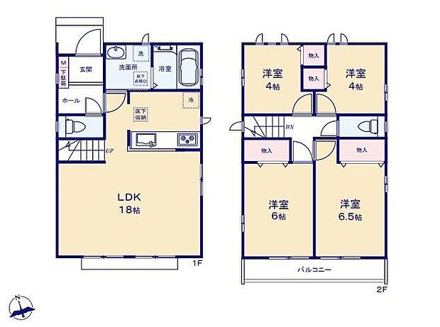 【4LDK】◇太陽光発電設備搭載☆◇家族とのコミュニケーションを育むリビングイン階段採用♪◇水回り集中設計で家事導線がらくらくです♪