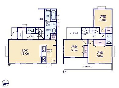 ◇家事効率がＵＰする水回り集中設計！調理の合間にサッと洗濯を回せます♪
◇全居室収納完備でお部屋がスッキリ片付きます♪
◇バルコニーは２部屋より出られて便利。お洗濯物が多い日も一気に干せます♪ 