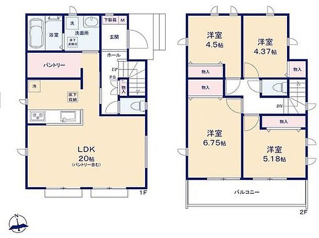【4LDK】広々としたLDKに、自分好みのインテリアでレイアウト。
季節ごとに模様替えなども、楽しみの一つとなりそうです♪