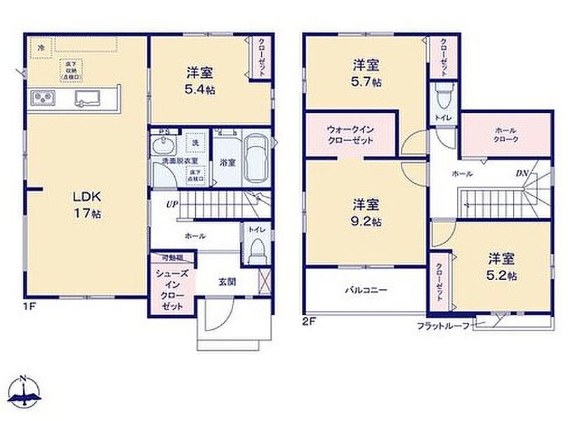 (1号棟)、価格3598万円、4LDK、土地面積155.01m2、建物面積105.65m2