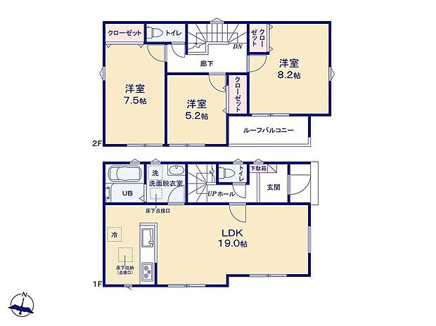 (3号棟)、価格3099万円、3LDK、土地面積123.9m2、建物面積9.12m2
