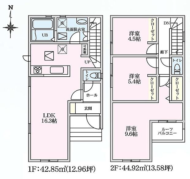 (1号棟)、価格3099万円、3LDK、土地面積92.39m2、建物面積87.77m2