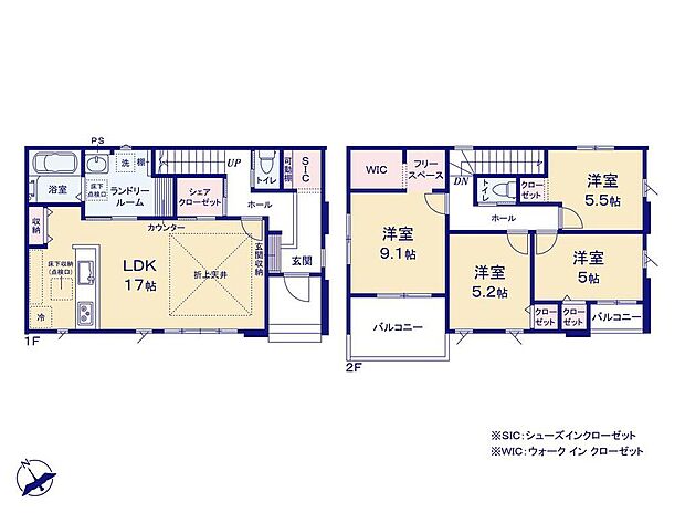 (1号棟)、価格3798万円、4LDK、土地面積173m2、建物面積105.87m2