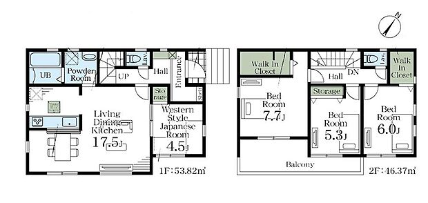 (1号棟)、価格2680万円、4LDK、土地面積163.7m2、建物面積100.19m2