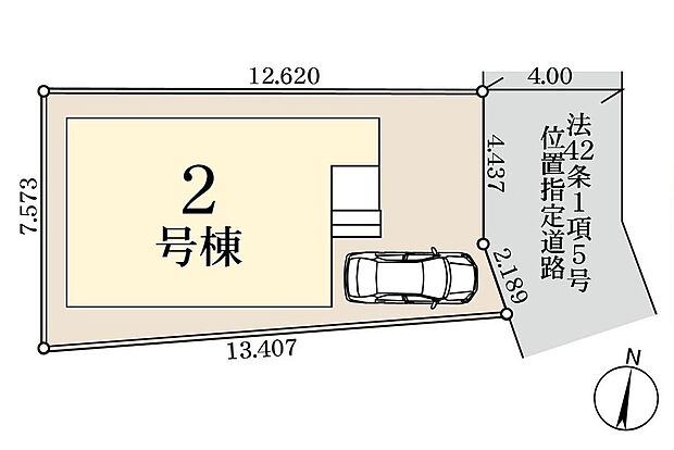 ≪全体区画図≫
南向きの邸宅！カースペース1台分♪