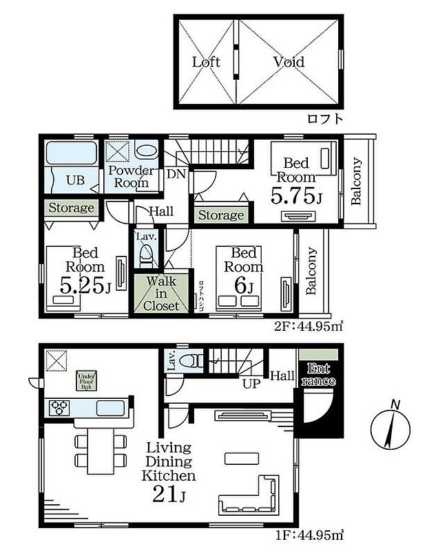 (2号棟)、価格4990万円、3LDK、土地面積90.1m2、建物面積89.9m2