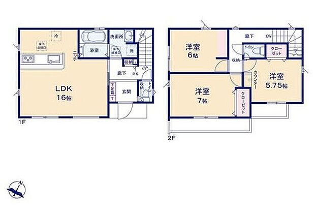 (1号棟)、価格3290万円、3LDK、土地面積85.17m2、建物面積84.04m2