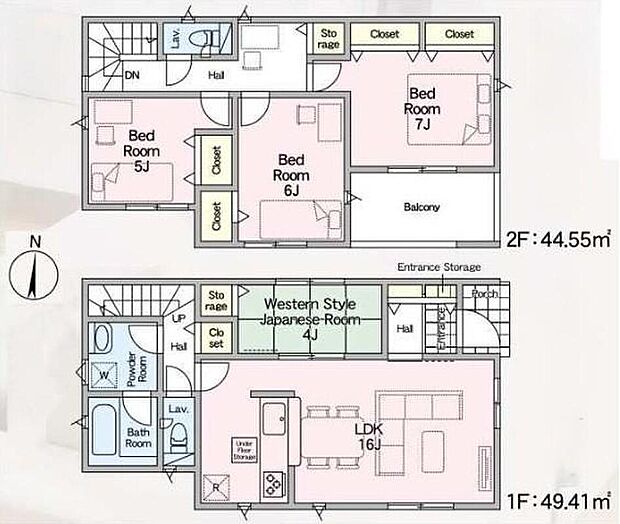 (1号棟)、価格3088万円、4LDK、土地面積136.52m2、建物面積93.96m2