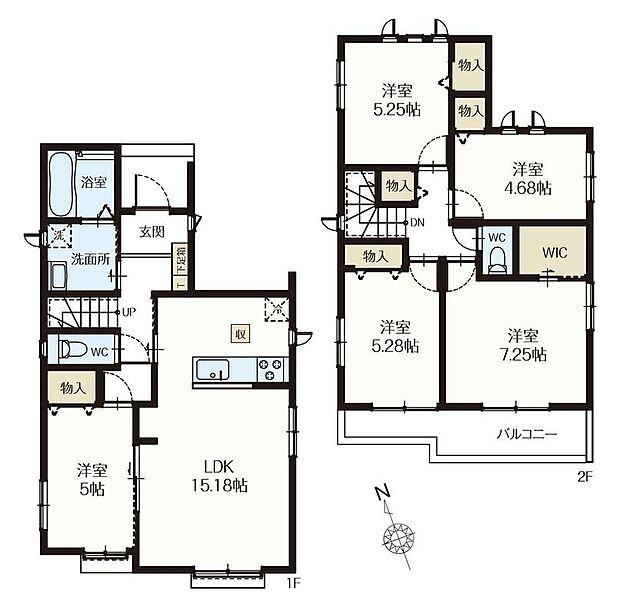 (3-F号棟)、価格3390万円、4LDK、土地面積120.06m2、建物面積101.43m2