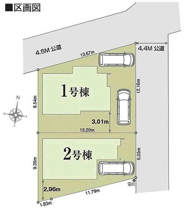 【全体区画図】カースペース1台分！