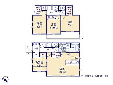 家事のしやすい水廻り集中設計、ホッとできる寛ぎの和洋室付きプラン♪
収納力のあるWICが2ヶ所、・SC・パントリー・廊下物入等、収納が充実！
ワイドバルコニーでお洗濯・お布団干しもラクラク！ 