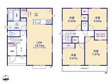 家事のしやすい水廻り集中設計、キッチン横に便利なフリーコーナー付！ 