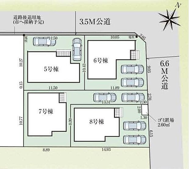 閑静な住宅地☆カースペースは2台分ご用意。空いたスペースは駐輪場としてもお使いいただけます◎