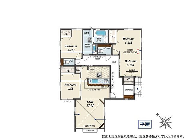 (1号棟)、価格4298万円、3LDK、土地面積174.68m2、建物面積97.3m2