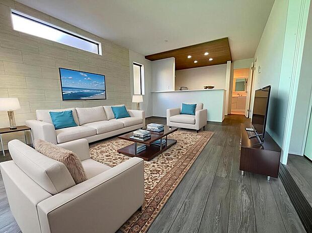 ◆LDKはご家族みんなが揃う大切な空間です♪テーブルやソファ、カーテン選び、レイアウトを考えるのも楽しいですね♪笑顔溢れる楽しい暮らしをイメージしながらご見学ください♪※本家具はCGとなります