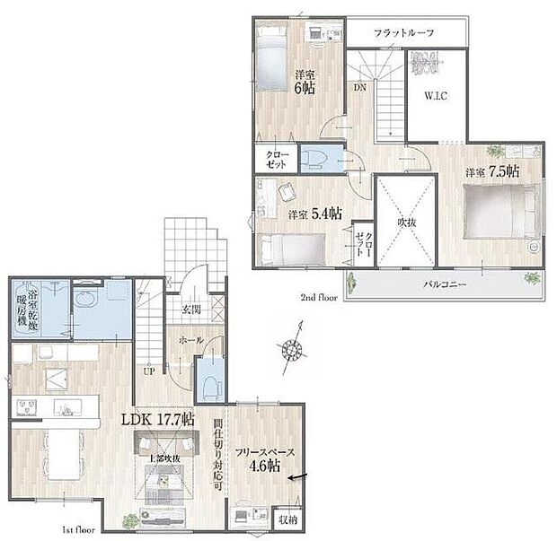 (1号棟)、価格3048万円、3LDK、土地面積102.32m2、建物面積97.71m2