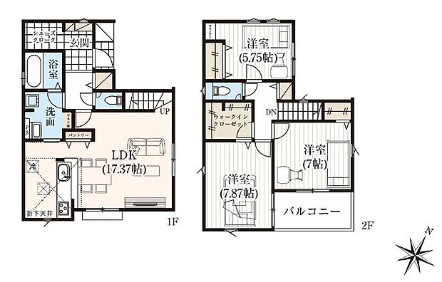 (1号棟)、価格4199万円、3LDK、土地面積115.7m2、建物面積97.92m2