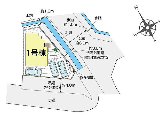 閑静な住宅地☆カースペースは3台分ご用意。空いたスペースは駐輪場としてもお使いいただけます◎