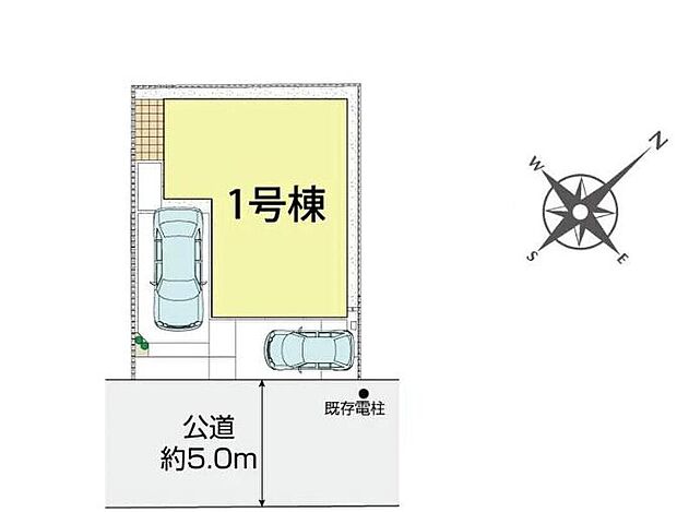 閑静な住宅地☆カースペースは2台分ご用意。空いたスペースは駐輪場としてもお使いいただけます◎