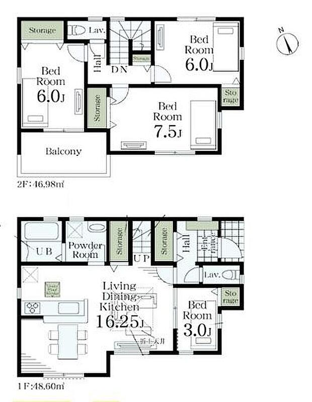 (2号棟)、価格4980万円、4LDK、土地面積98.29m2、建物面積95.58m2