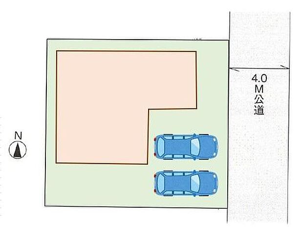 閑静な住宅地☆カースペースは2台分ご用意。空いたスペースは駐輪場としてもお使いいただけます◎