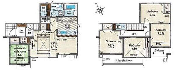 (1号棟)、4LDK、土地面積154.53m2、建物面積103.92m2