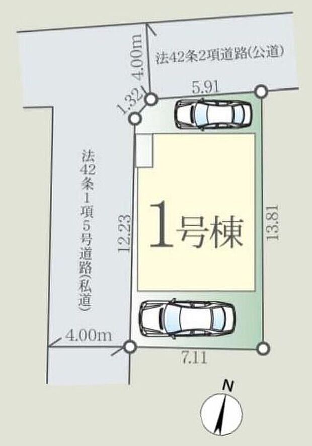 閑静な住宅地☆カースペースは2台分ご用意。空いたスペースは駐輪場としてもお使いいただけます◎