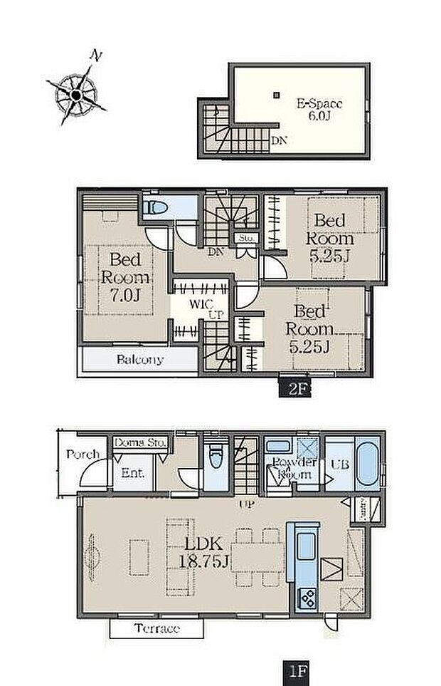 (1号棟)、価格4647万円、3LDK、土地面積112.96m2、建物面積91.71m2