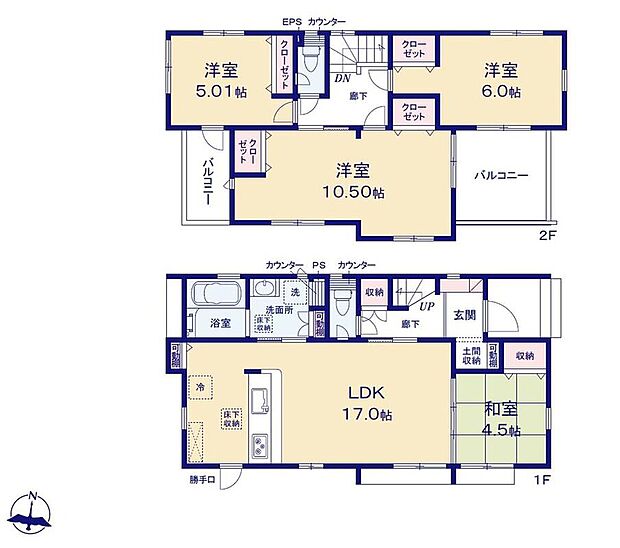 (1号棟)、4LDK、土地面積201.82m2、建物面積103.92m2