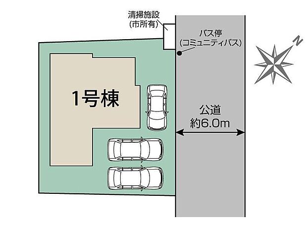 閑静な住宅地☆カースペースは3台分ご用意。空いたスペースは駐輪場としてもお使いいただけます◎