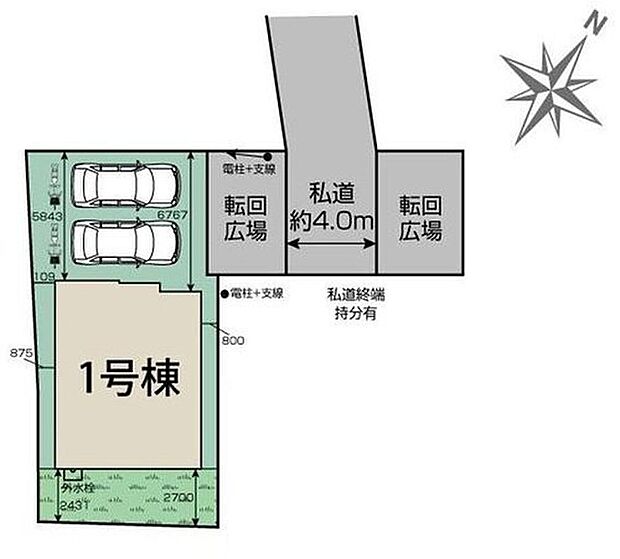 閑静な住宅地☆カースペースは2台分ご用意。空いたスペースは駐輪場としてもお使いいただけます◎